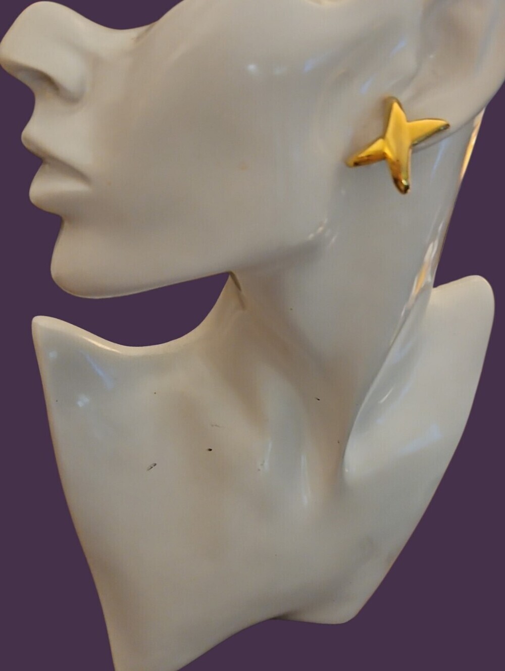 3/$30 CATO Goldtone Star X Stud Earrings
